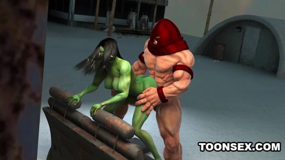 She-Hulk and Juggernaut — 3D Fan Scene