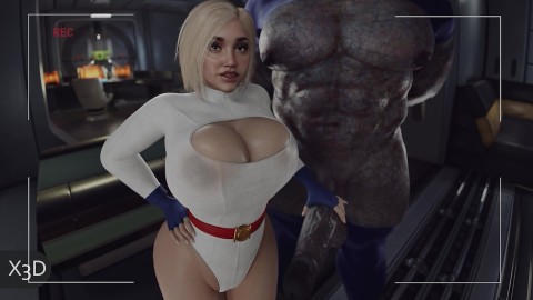 Power Girl and Darkseid — Short 3D Fan Clip