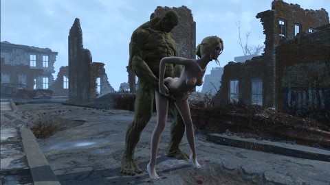 Fallout 4 Katsu — Super Mutant 3D Fan Scene