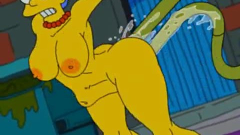 Marge Simpson and an Alien — Cartoon Parody